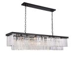 Подвесная люстра Delight Collection 1920s Odeon KR0387P-12C/P black/clear