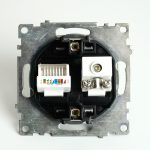 Розетка телевизионная и компьютерная RJ-45 Feron GLS00-7106-05 Катрин 49182