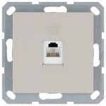 Телефонная розетка RJ11 с накладкой, цвет Тауп Jasmart G6101T