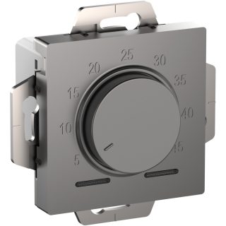 Термостат электрон. теплого пола с датчиком, 10A Systeme Electric AtlasDesign Сталь ATN000935
