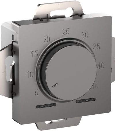 Термостат электрон. теплого пола с датчиком, 10A Systeme Electric AtlasDesign Сталь ATN000935