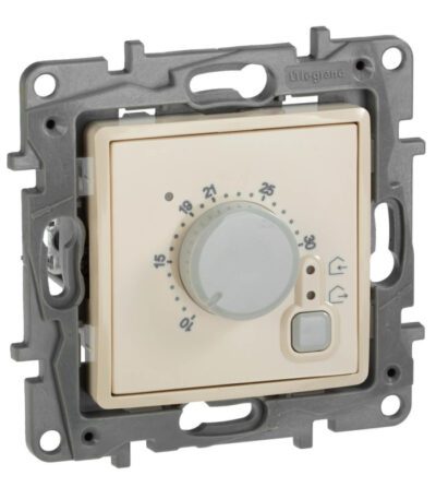 Термостат Legrand Etika с внешним датчиком для тёплых полов слоновая кость 672330