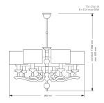Подвесная люстра Kutek Mood Tivoli TIV-ZW-8 (P)