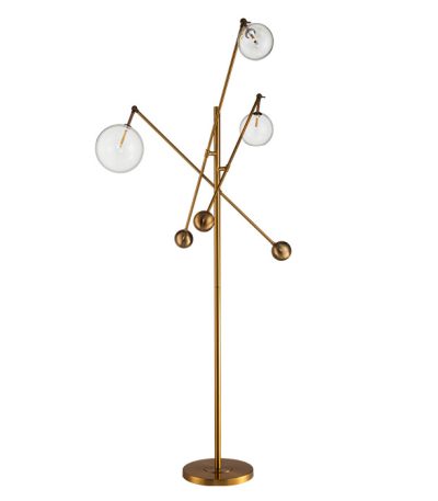 Торшер DeLight Collection Globe Mobile KG0965F-3 brass