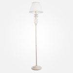 Торшер Eurosvet Amelia 10073/1 белый с золотом/прозрачный хрусталь Strotskis