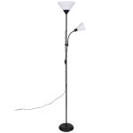 Торшер Uniel UML-T520 E27+E14 BLACK/WHITE UL-00010194