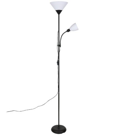 Торшер Uniel UML-T520 E27+E14 BLACK/WHITE UL-00010194