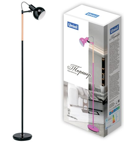 Торшер Uniel UML-T702 E14 BLACK UL-00010182