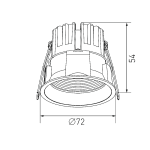 Встраиваемый светильник Designled DL-RE1202-BL-NW 020296