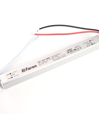 Трансформатор для светодиодной ленты Feron LB001 18Вт 12В IP20 48010