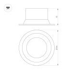 Встраиваемый светильник Arlight MS-BREEZE-BUILT-R104-12W Warm3000 (WH, 90 deg, 230V) 036615