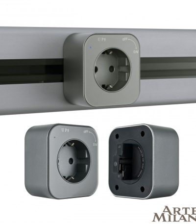 Трековая розетка Arte Milano Am-track-sockets 380022TS/ES Grey
