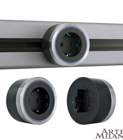 Трековая розетка Arte Milano Am-track-sockets 380066TS LED/ES Grey