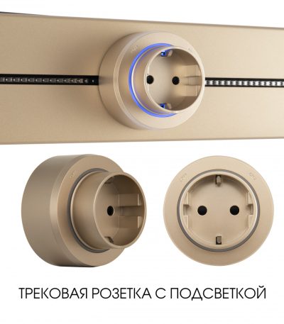 Трековая розетка Arte Milano Am-track-sockets-39 397951TS/ES Gold