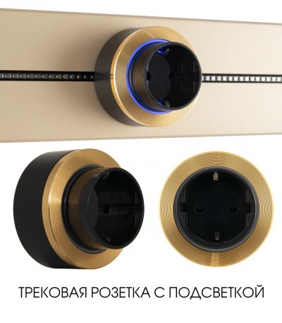 Трековая розетка Arte Milano Am-track-sockets-39 397952TS/ES Gold