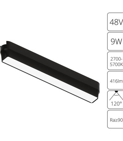 Трековый магнитный светильник Arte Lamp Rapid A2953PL-1BK