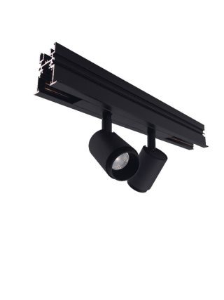 Трековый магнитный светильник Elvan PJ-2002-2x6W-WW-BK
