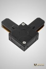 Трековый однофазный L-образный соединитель AM Group AM175 BK