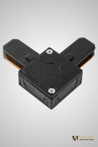 Трековый однофазный L-образный соединитель AM Group AM175 BK