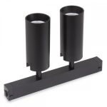 Трековый однофазный светильник AM Group Plain Opal AM590 2X10W 3000K BK