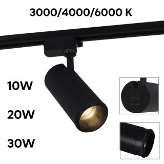 Трековый однофазный светильник Reluce 06650-9.3-LED10/20/30W CCT BK