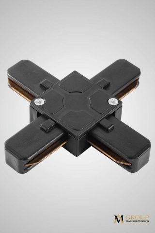 Трековый однофазный X-образный соединитель AM Group AM178 BK