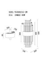 Настенный светильник Garda Decor 92EL-YG59021G-2W
