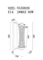 Настенный светильник Garda Decor 92EL-YG59026