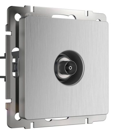 ТВ-розетка оконечная Werkel cеребряный рифленый W1183009 4690389159909