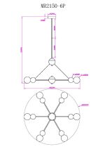 Подвесная люстра Myfar Paulo MR2150-6P