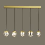 Подвесной светильник Delight Collection MD24001033-5B gold/clear