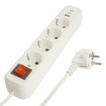 Удлинитель 4-местный с/з с выключателем Stekker Home HM071-41-02 50139