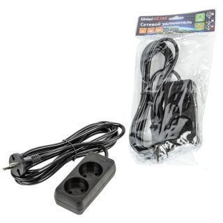 Удлинитель бытовой Uniel Ultra S-CU2-3 BLACK UL-00009976