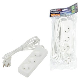 Удлинитель бытовой Uniel Ultra S-CU3-2 WHITE UL-00009981