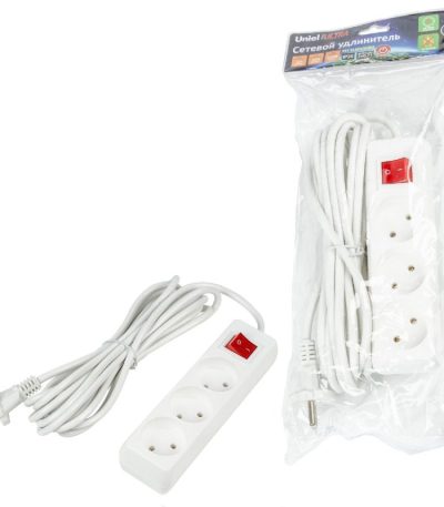 Удлинитель бытовой Uniel Ultra S-CU3-5B WHITE UL-00009996