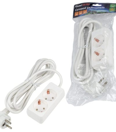 Удлинитель бытовой Uniel Ultra S-GCU2-3 WHITE UL-00009998