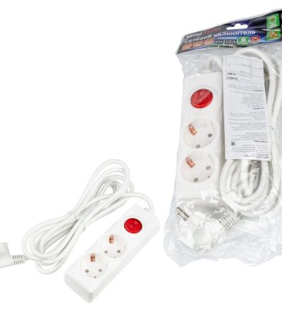 Удлинитель бытовой Uniel Ultra S-GCU2-3B WHITE UL-00010010