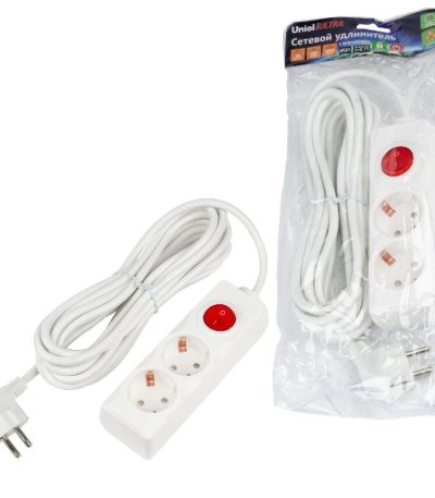 Удлинитель бытовой Uniel Ultra S-GCU2-5B WHITE UL-00010012