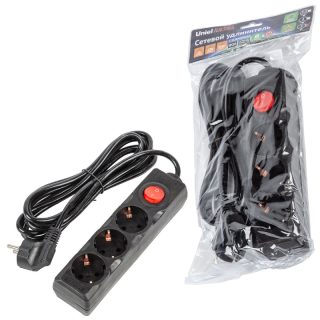 Удлинитель бытовой Uniel Ultra S-GCU3-3B BLACK UL-00010017