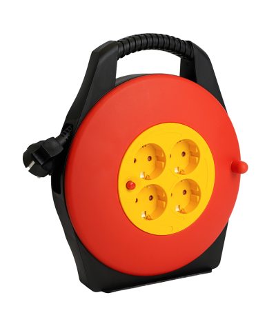 Удлинитель-рулетка на 4 розетки с/з с ручкой Stekker Standart STD06-40-50 10м 50179