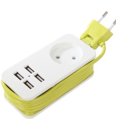 Удлинитель (UL-00003331) Uniel 1гн х 1,5м б/з Travel S-CT1-1,5U White/Green