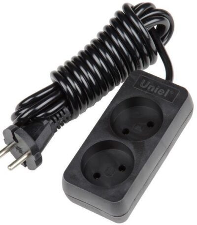 Удлинитель (UL-00003603) Uniel 2гн х 3м б/з Standard S-CD2-3 Black