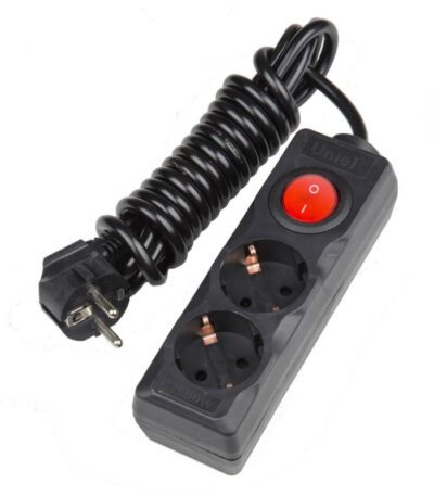 Удлинитель Uniel 2гн х 3м с/з + выкл Стандарт S-GCD2-3B UL-00003607
