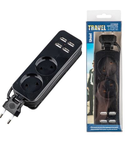 Удлинитель Uniel S-CT2-1,5U BLACK UL-00011135