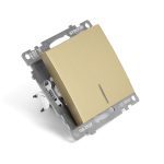 Выключатель 1-клавишный c индикатором Stekker Катрин GLS10-7101-08 49215