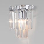 Настенный светильник Eurosvet Elegante 10130/1 хром/прозрачный хрусталь Strotskis a060645