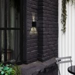 Уличный настенный светильник Uniel ULU-S55B-2x3W/3000K+4000K+6000K IP65 BLACK UL-00010853