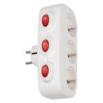 Разветвитель сетевой с выключателем Uniel S-GES3-16OB WHITE UL-00011239