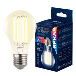Лампа светодиодная филаментная Uniel LED-A60-7W/3000K/E27/CL GLY01TR UL-00011934