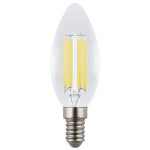 Лампа светодиодная филаментная Uniel LED-C35-4W/3000K/E14/CL GLY01TR UL-00011936